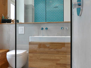 Badgestaltung, Lena Klanten Architektin Lena Klanten Architektin Modern bathroom سرامک Turquoise
