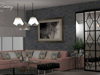 DISEÑO DE SALA COMEDOR, Estudio R&R Estudio R&R Modern living room