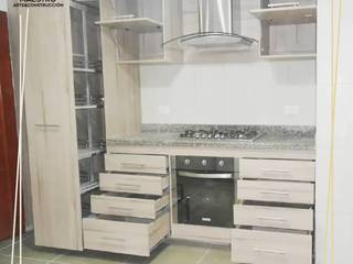 Remodelacion cocina, Maestro Arte & Construcción Maestro Arte & Construcción ครัวบิลท์อิน แผ่นไม้อัด