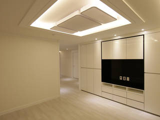 동작구 신대방동 우성아파트인테리어 32평, DESIGNCOLORS DESIGNCOLORS Modern living room