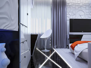 Спальня в футуристической стилистике, Architoria 3D Architoria 3D Minimalist bedroom