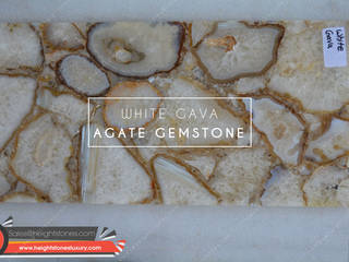 White Gava Agate slabs surface tiles, Height Stones Height Stones
