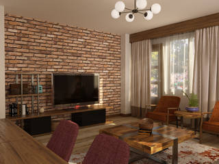 Beylikdüzü Home ( Tasarım + Uygulama ), Emre Bayraktar Emre Bayraktar Living room Wood Wood effect