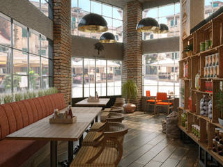 Cihangir GURME & CAFE, Emre Bayraktar Emre Bayraktar Taman interior Kayu Wood effect