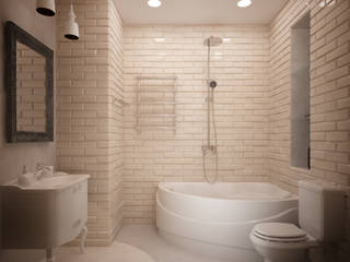 Кофе с молоком в ЖК "ФИЛИГРАД", дизайн-бюро ARTTUNDRA дизайн-бюро ARTTUNDRA Classic style bathroom