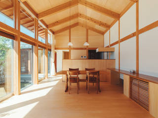 倉のある家, 稲山貴則 建築設計事務所 稲山貴則 建築設計事務所 Dining room لکڑی Wood effect