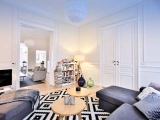 Renovación y ampliación de una casa unifamiliar en Bruselas, Isabel Gomez Interiors Isabel Gomez Interiors Вітальня