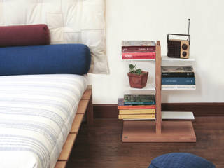 Libreria bifacciale Zia Bice, Le zie di Milano Le zie di Milano Camera da letto in stile scandinavo Legno massello Variopinto