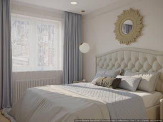 Светлая квартира в современной классике., дизайн-бюро ARTTUNDRA дизайн-бюро ARTTUNDRA Dormitorios de estilo clásico
