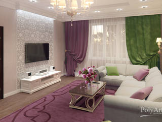 Дом с ароматом сирени. Частный дом в ст. Динская., PolyArt Design PolyArt Design Livings de estilo clásico