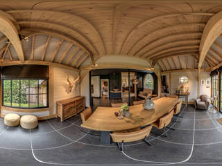 360°x360° Virtuele Rondleidingen met Interieur - en Exterieur foto's., 360D - Virtuele Rondleiding 360D - Virtuele Rondleiding Commercial spaces Wood Wood effect