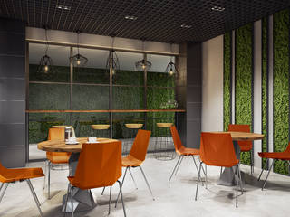 Кухня для сотрудников и переговорная в офисном пространстве, Zibellino.Design Zibellino.Design Gewerbeflächen