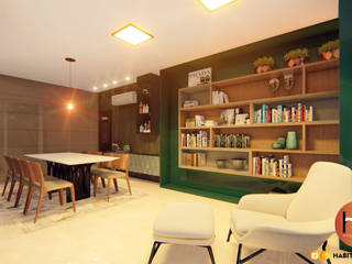 Living 01, Habitus Arquitetura Habitus Arquitetura Modern living room Wood Green