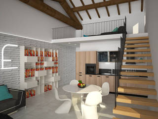 Loft Zarini, B+P architetti B+P architetti Moderne Wohnzimmer