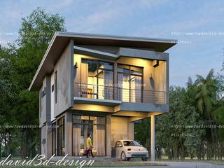 ผลงานการออกแบบบ้านพักอาศัย2ชั้น ปุณวิถี 43 สุขุมวิท101 กรุงเทพฯ, fewdavid3d-design fewdavid3d-design