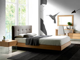 LOS MUEBLES MODERNOS Y DE DISEÑO ITALIANO DE ANGEL CERDÁ, ANGEL CERDA ANGEL CERDA Modern style bedroom Wood Wood effect Beds & headboards