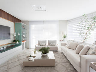 Apartamento Avenida Boa Viagem , Elisa Coelho Arquitetura Elisa Coelho Arquitetura Classic style living room Glass