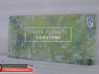 Green Fluorite slabs - height stones luxury, Height Stones Height Stones 클래식스타일 다이닝 룸 돌 녹색