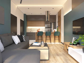 Теплое в холодном , AbiStyle AbiStyle Modern living room