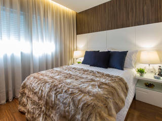 Apartamento Aconchegante, Bel Urtiga Arquitetura Bel Urtiga Arquitetura Modern style bedroom