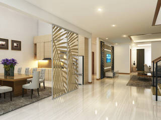 Private House, Arsitekpedia Arsitekpedia Modern Corridor, Hallway and Staircase