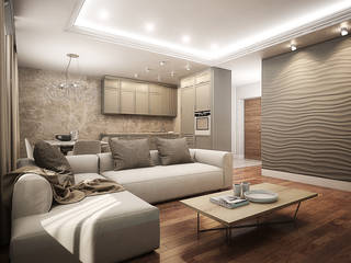 Современная классика, Диана Миронова Диана Миронова Scandinavian style living room Wood Wood effect