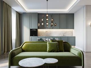 Изумрудные оттенки, Suiten7 Suiten7 Dining room Copper/Bronze/Brass Green