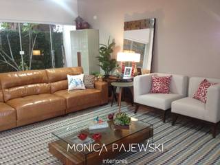 ESPAÇO SOCIAL INTEGRADO - LITORAL, Monica Pajewski Interiores Monica Pajewski Interiores Modern Oturma Odası