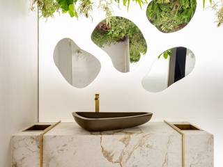 LAVABO MASCULINO CASACOR 2018, Monica Pajewski Interiores Monica Pajewski Interiores Modern Banyo