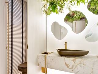 LAVABO MASCULINO CASACOR 2018, Monica Pajewski Interiores Monica Pajewski Interiores Modern bathroom