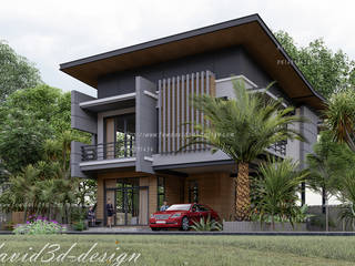 ผลงานออกแบบบ้านพักอาศัย2ชั้น 250 ตร.ม. จ.ภูเก็ต, fewdavid3d-design fewdavid3d-design