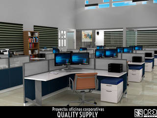 Quality Supply, Creatica 88 Casa Diseño Creatica 88 Casa Diseño Nowoczesne domowe biuro i gabinet Kompozyt drewna i tworzywa sztucznego