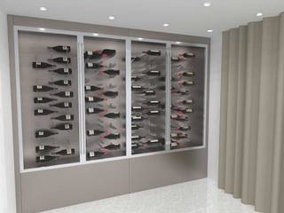 Garrafeira modular climatizada, Volo Vinis Volo Vinis Minimalist wine cellar Metal