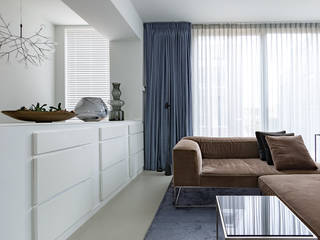 Interieurplan woonhuis Nieuw Leiden, Regina Dijkstra Design Regina Dijkstra Design غرفة المعيشة