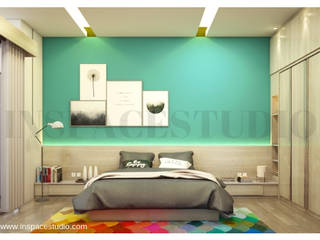 SR 04 House, Inspace Studio Inspace Studio Kamar Tidur Minimalis Green