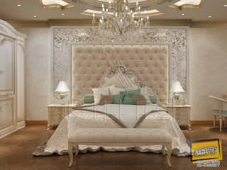 ​classic Bedroom Piece Of A Villa Project at Saudi Arabia, Archeffect Archeffect クラシカルスタイルの 寝室