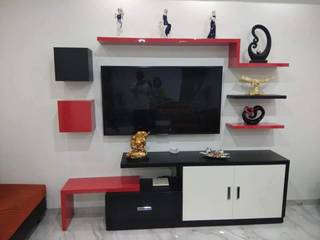 TV Unit Design/ Entertainment Unit for multiple clients in Pune, Loginwood Loginwood 아시아스타일 거실