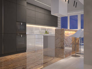 Квартира в Екатеринбурге, ЖК Крылов., Dmitriy Khanin Dmitriy Khanin Cocinas integrales Piedra Beige