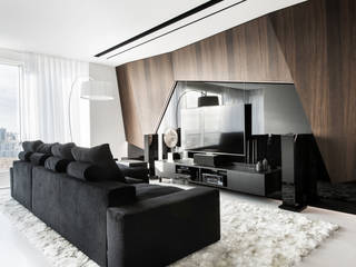 Wellhouse, Geometrix Design Geometrix Design Eclectic style living room