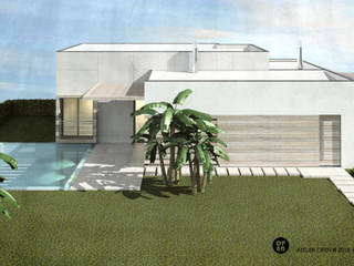 Casa de Chora - Moita, ATELIER OPEN ® - Arquitetura e Engenharia ATELIER OPEN ® - Arquitetura e Engenharia Dom rustykalny Drewno O efekcie drewna