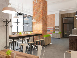 Интерьер кафе Французский Пекарь в БЦ Клевер парк, Дизайн Студия 33 Дизайн Студия 33 Офіс