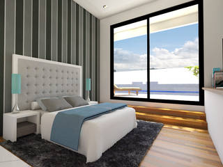 Querétaro 170, Arqternativa Arqternativa Modern style bedroom Grey