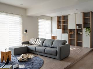 新竹陳宅-清新北歐, 極簡室內設計 Simple Design Studio 極簡室內設計 Simple Design Studio Living room