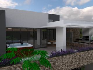 Residência terreno em aclive Estoril, Luciana Hoffmann Arquitetura Ltda Luciana Hoffmann Arquitetura Ltda Bể sục