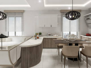 Bağlıca'da Mutfak Tasarımı, Mimayris Proje ve Yapı Ltd. Şti. Mimayris Proje ve Yapı Ltd. Şti. KitchenBench tops Marble White
