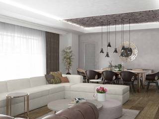 Yaman Residential, Pebbledesign / Çakıltașları Mimarlık Tasarım Pebbledesign / Çakıltașları Mimarlık Tasarım Modern Living Room