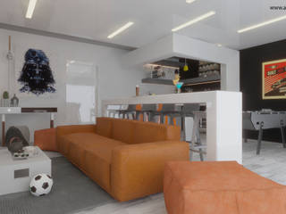 Proyecto arquitectonico, arquitecto9.com arquitecto9.com Modern living room