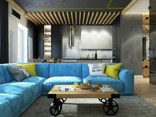 LoFT HOME, V2 ARCHITECTS V2 ARCHITECTS Livings de estilo industrial