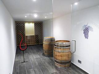 Garrafeira, Pedigree Group Pedigree Group Modern Home Wine Cellar Solid Wood Grey