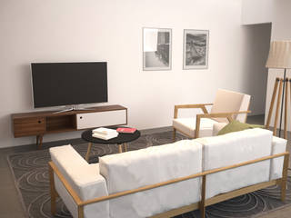 Reabilitação, Habitação Unifamiliar, Paialvo, goodmood - Soluções de Habitação goodmood - Soluções de Habitação Modern living room